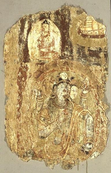 Trimurti Siva, Balawaste, 7-8世纪（壁画） 作者 印度学校