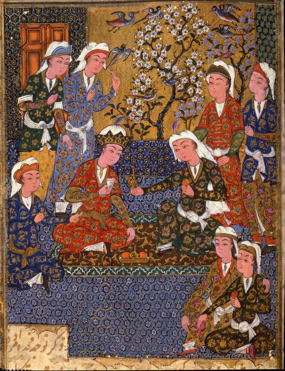 Islamic Art: “The Court of a King”” First Folio of a Safavid Style Manuscript (1502-1722) (Iran) 1650 Cairo, Museum of Islamic Art 作者 学校伊朗人