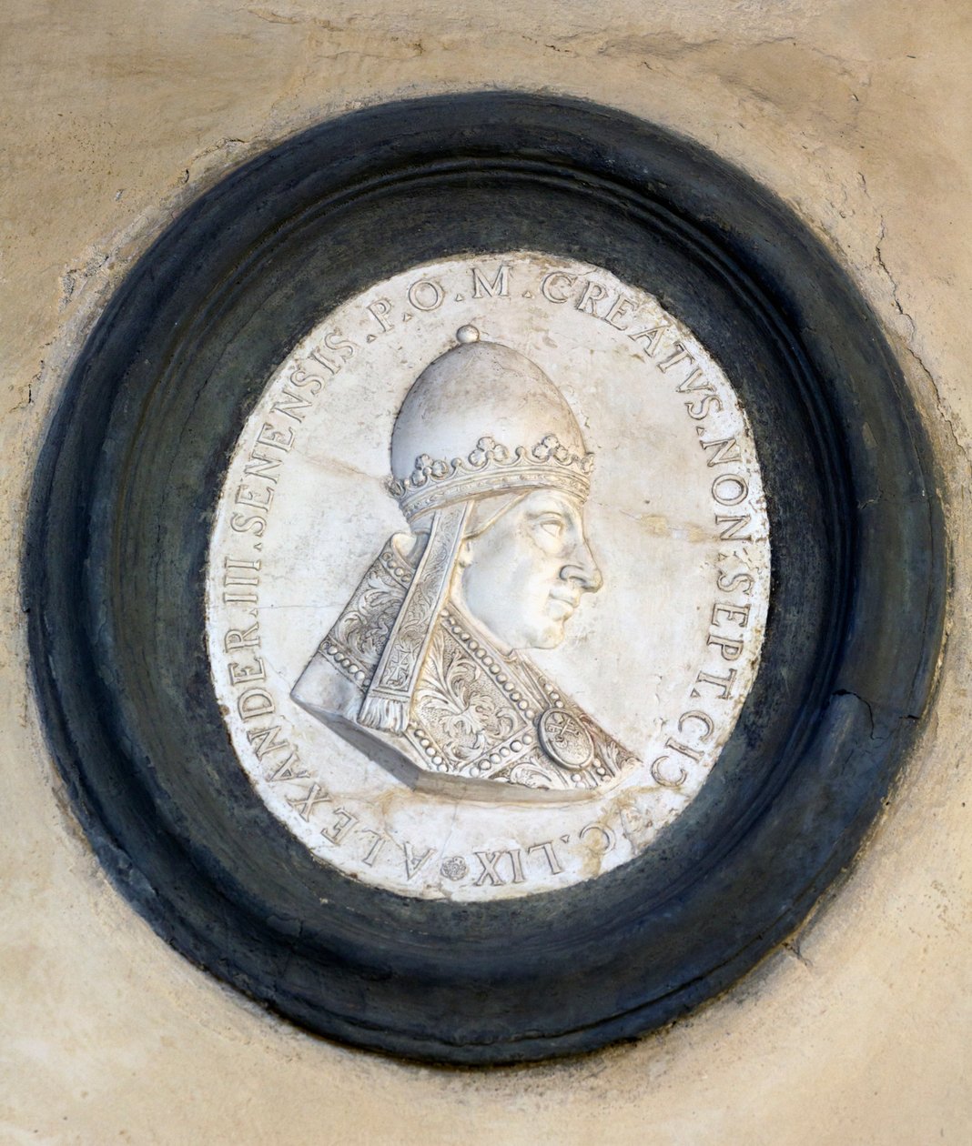Bas-relief medallion of Pope Alexander III 作者 学校意大利语