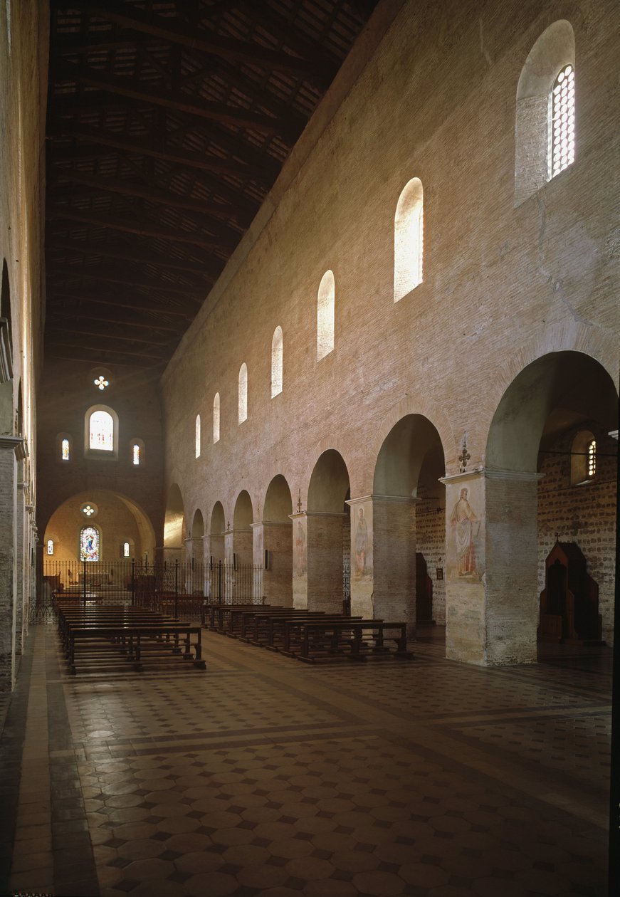 圣文森特教堂和圣阿纳斯塔修斯三泉修道院 (Tre-Fontane) (Chiesa dei Santi Vincenzo e Anastasio alle Tre Fontane) 的内景（圣文森佐和阿纳斯塔西奥教堂的内景，abbazia delle Tre Fontane） 625 -1 作者 学校意大利语