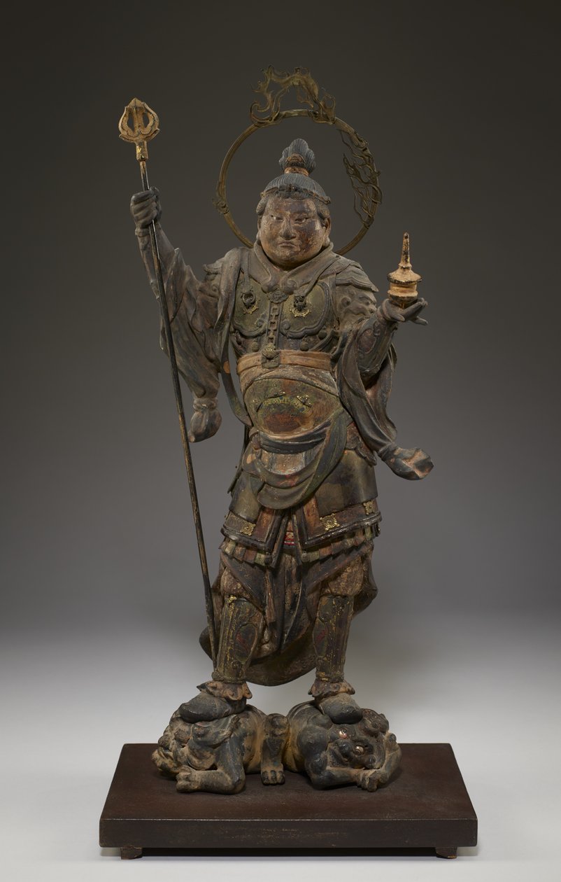 Bishamonten（维斯拉瓦纳，北方卫报）（彩色水晶，配以水晶，金箔和金属） 作者 日本学校