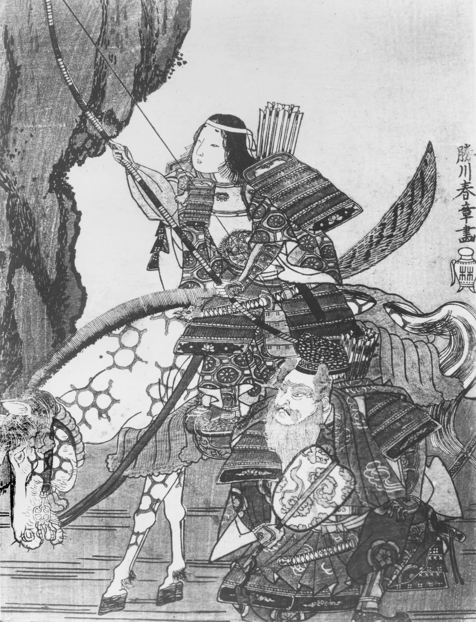 日本皇后Jingo（平版印刷）。 作者 日本学校