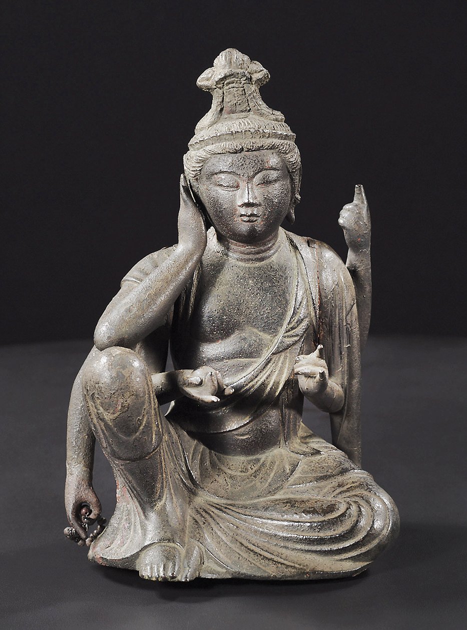 镰仓时代Nyoirin Kannon（青铜） 作者 日本学校
