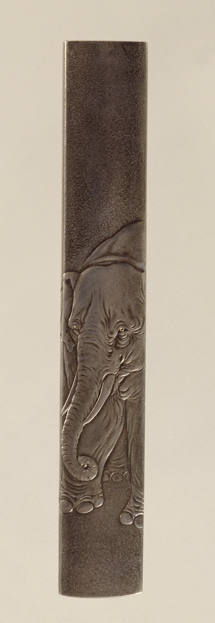 剑配件，江户时代 1615-1868（镶嵌青铜）（反面见 142625） 作者 日本学校