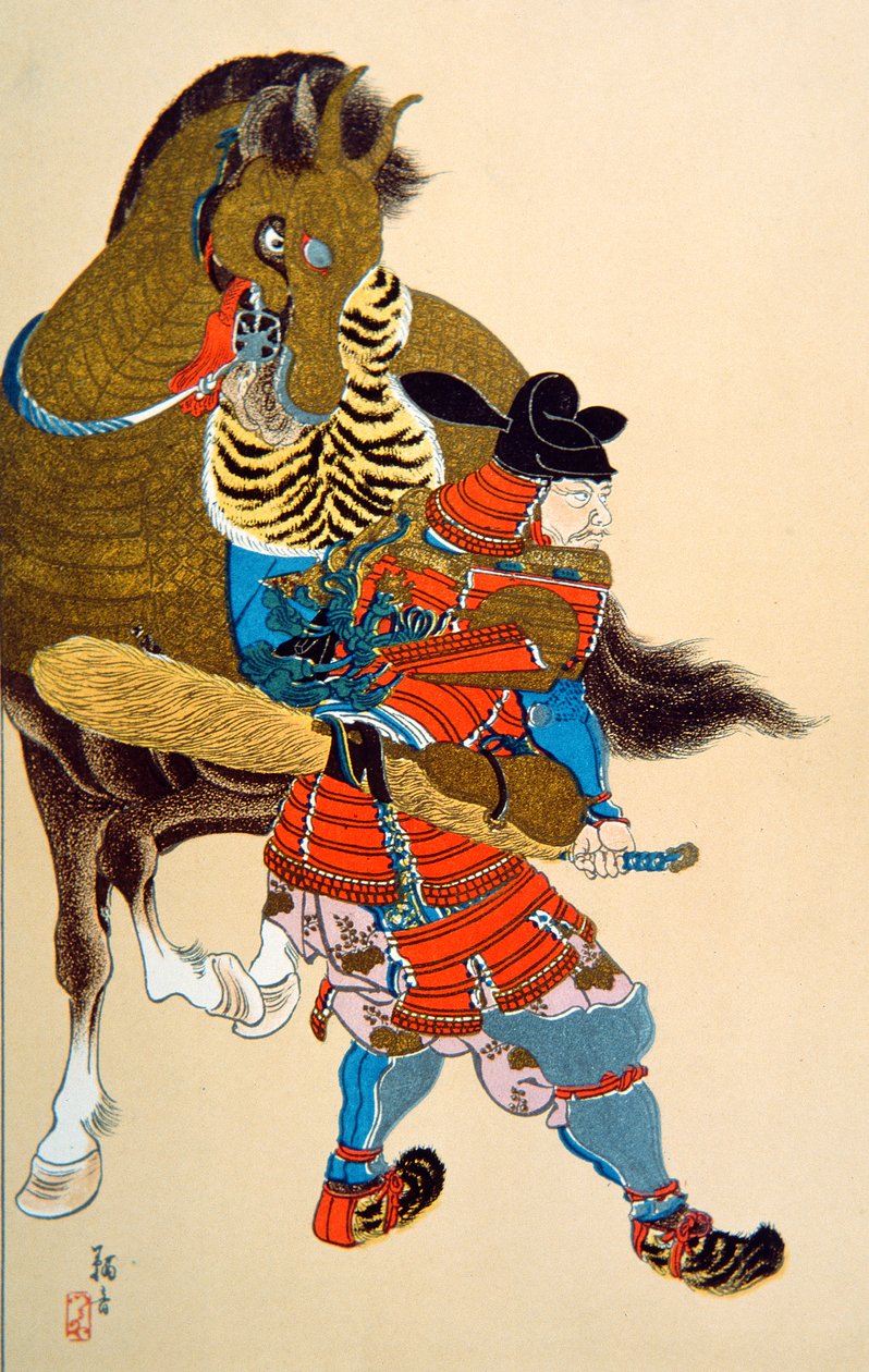 丰臣秀吉（彩色石版画） 作者 学校日语