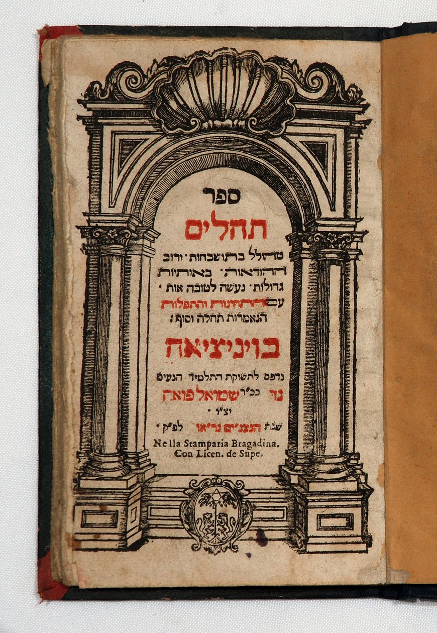 Tehilim 之书（带有雕刻的书） 作者 学校犹太人