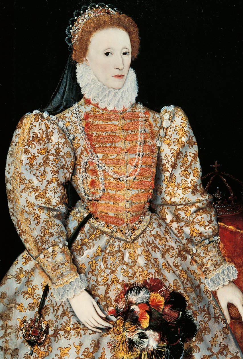 伊丽莎白一世女王，约1575年（面板油画 作者 学校荷兰语