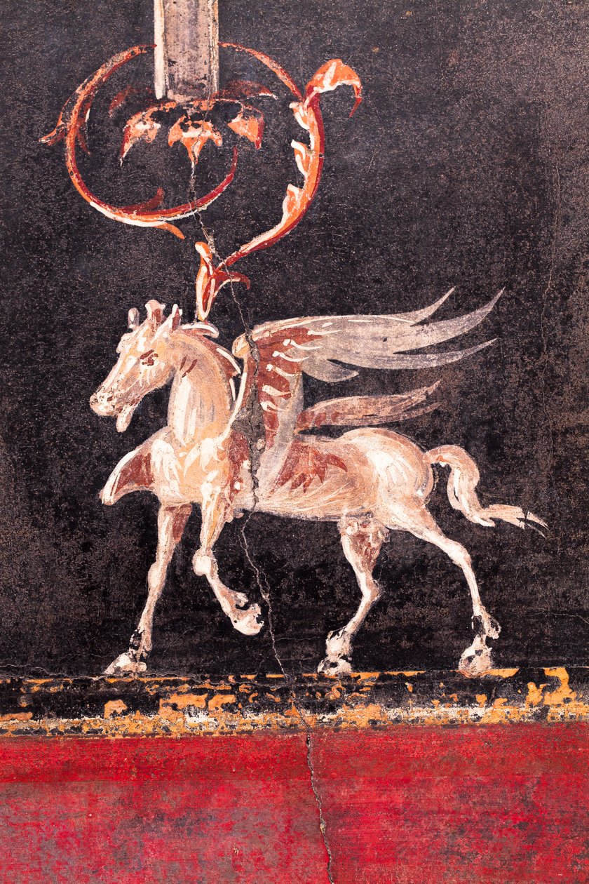 带有翼马（pegasi）的建筑装饰，赫库兰尼姆 作者 校园小说