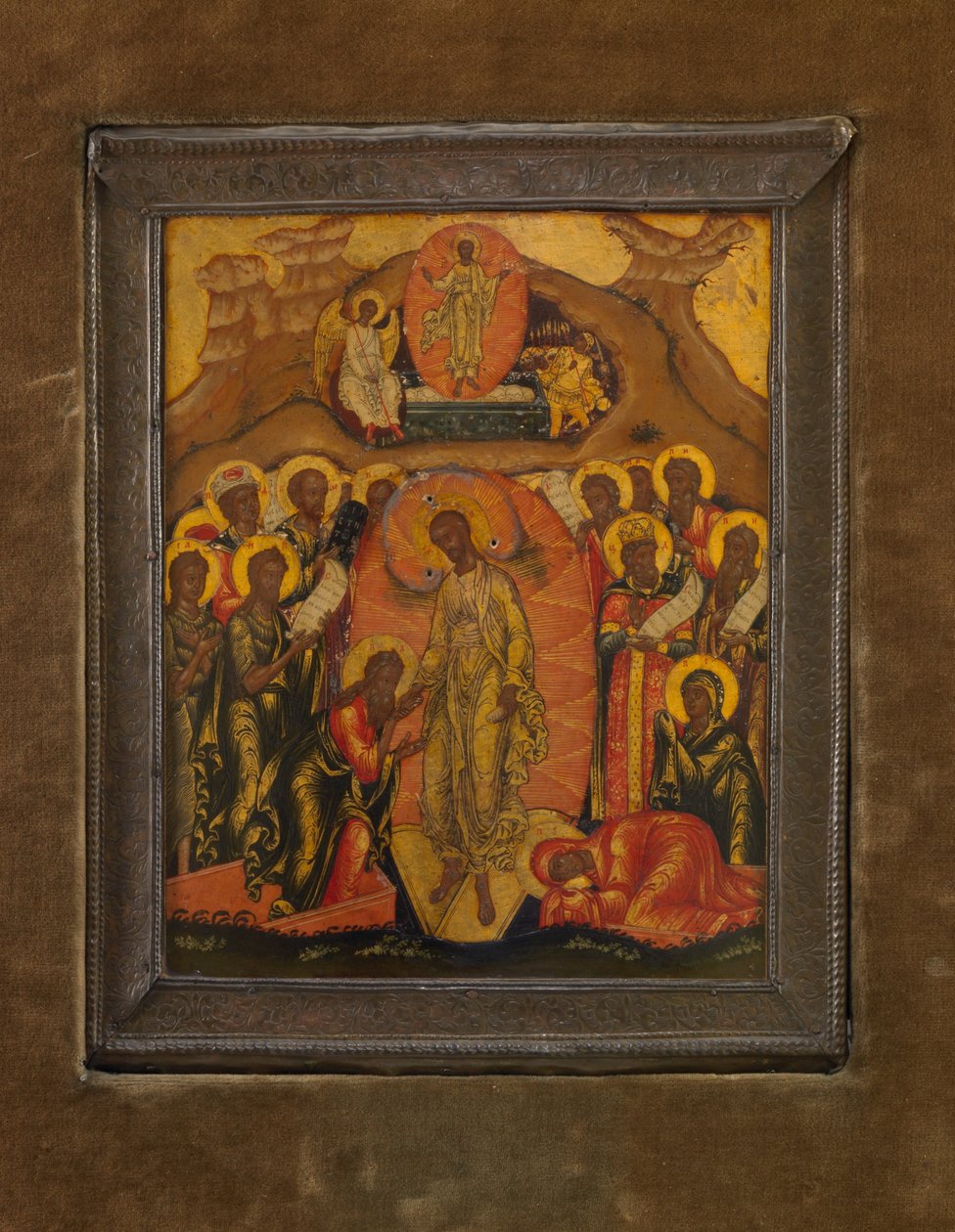 Anastasis（地狱之劫），约 1650-70 年（木板上的金箔和蛋彩画） 作者 学校俄语
