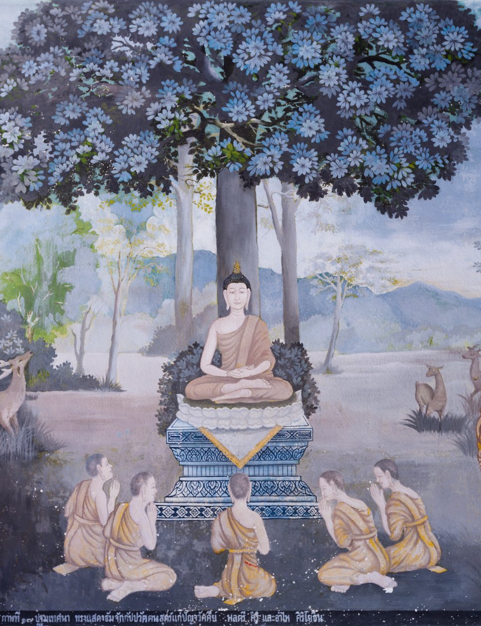 描绘佛祖生平场景的壁画，Wat Phra That Doi Suthep 寺（壁画） 作者 泰语学校