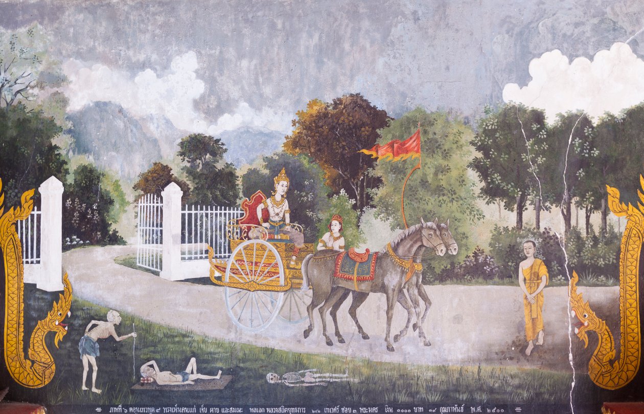 描绘佛祖生平场景的壁画，Wat Phra That Doi Suthep 寺（壁画） 作者 泰语学校