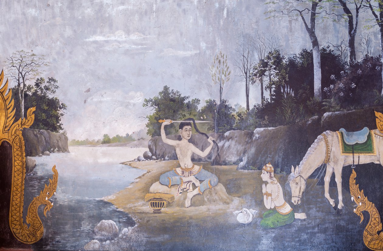 描绘佛祖生平场景的壁画，Wat Phra That Doi Suthep 寺（壁画） 作者 泰语学校