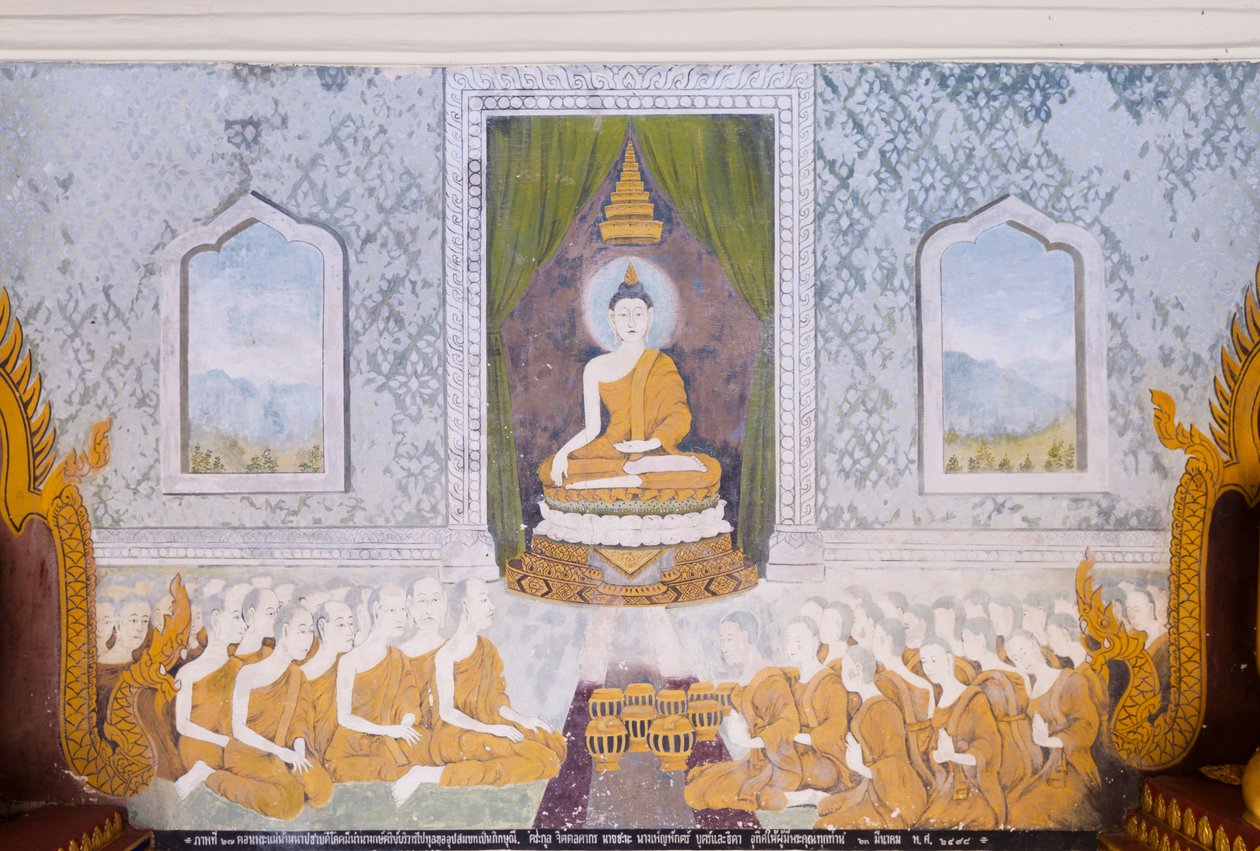 描绘佛祖生平场景的壁画，Wat Phra That Doi Suthep 寺（壁画） 作者 泰语学校