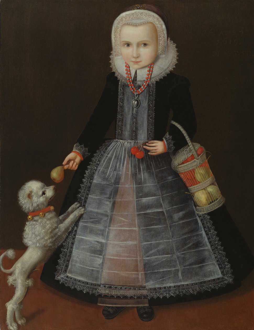一个女孩的画像，c.1610 作者 弗里斯兰学院