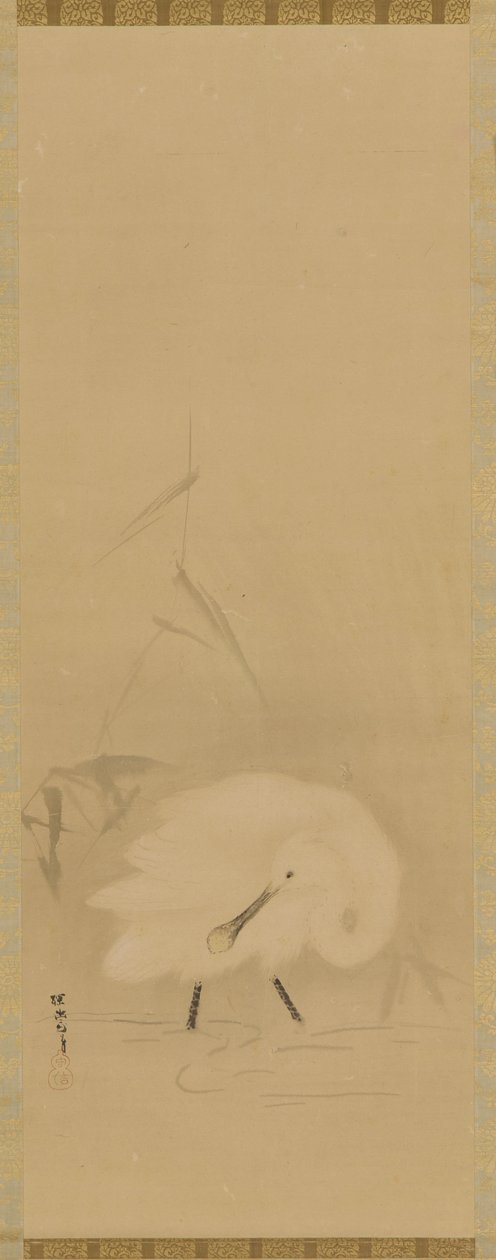 勺子和水草，江户时代，17世纪中期。 作者 卡诺探鱼学校