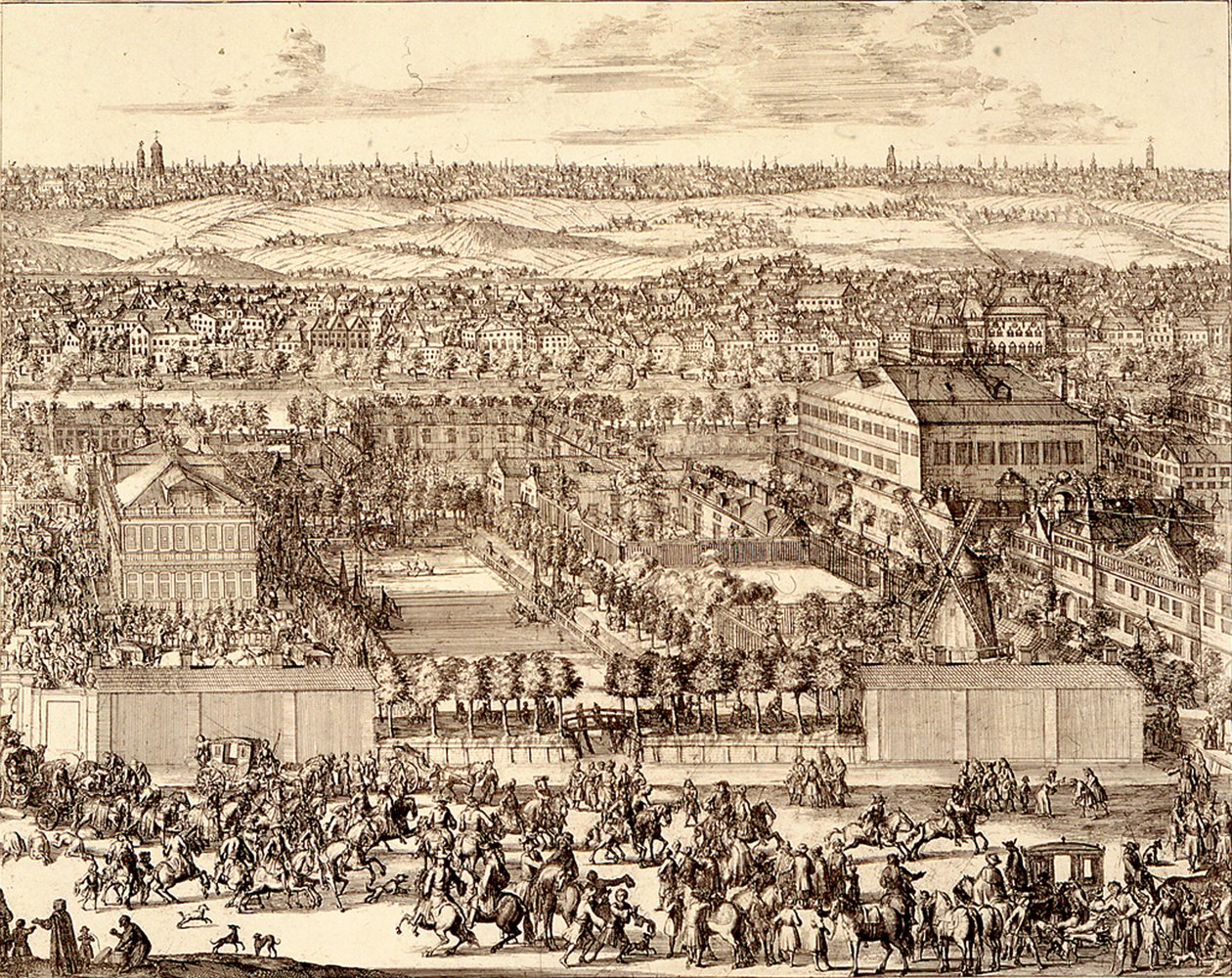 1705年在莫斯科右侧的德国区Nemetskaya sloboda 作者 肖内贝克
