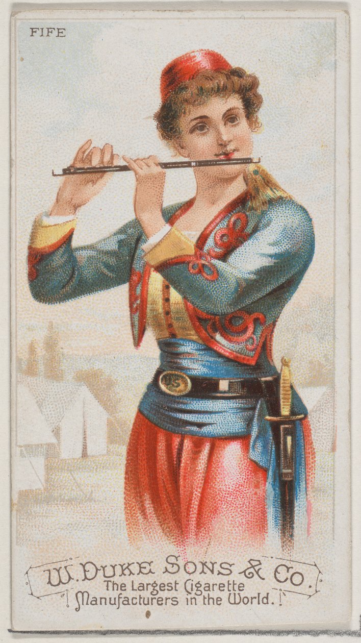 法夫，来自乐器系列N82，用于杜克牌香烟，1888年。 作者 舒马赫和埃特林格