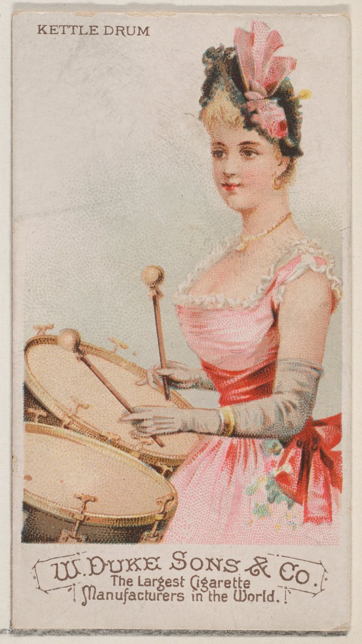Kettle Drum，来自乐器系列N82，用于Duke牌香烟，1888年。 作者 舒马赫和埃特林格