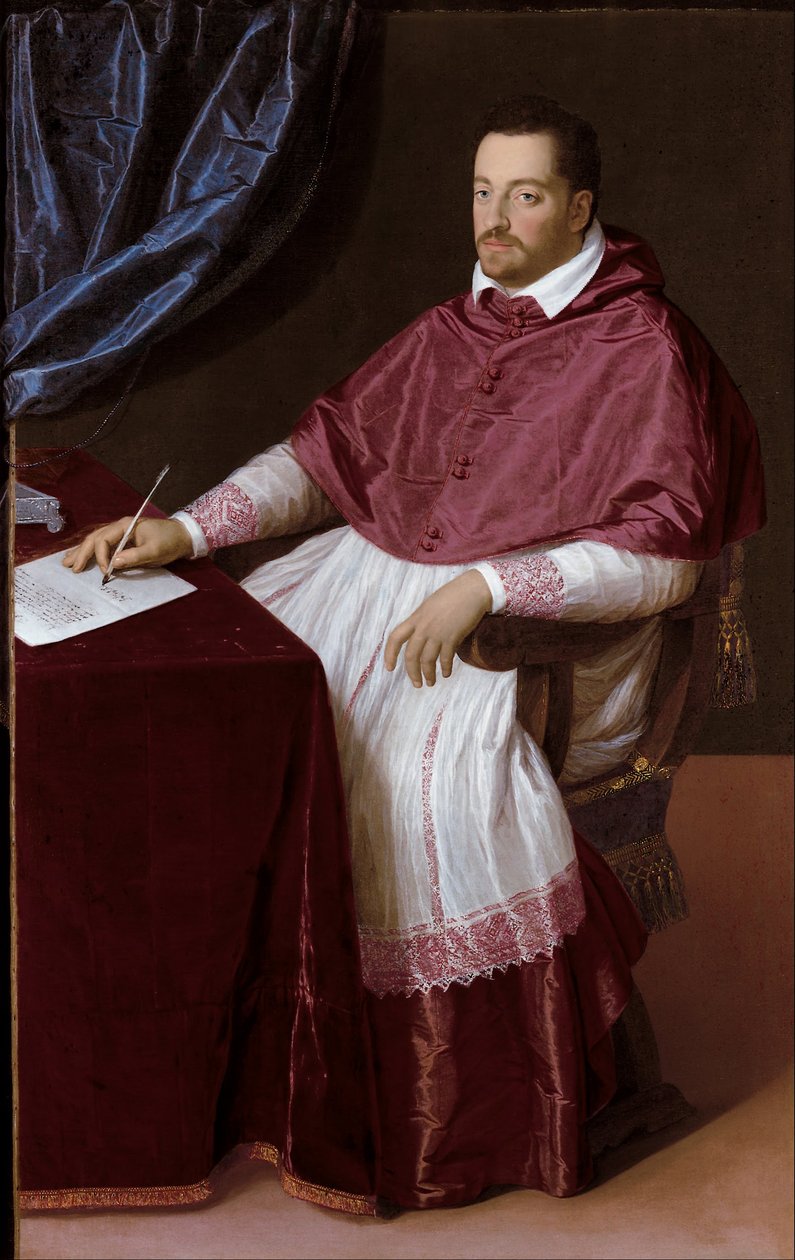 红衣主教Ferdinando de Medici，后来的托斯卡纳大公费迪南多一世 作者 Scipione Pulzone