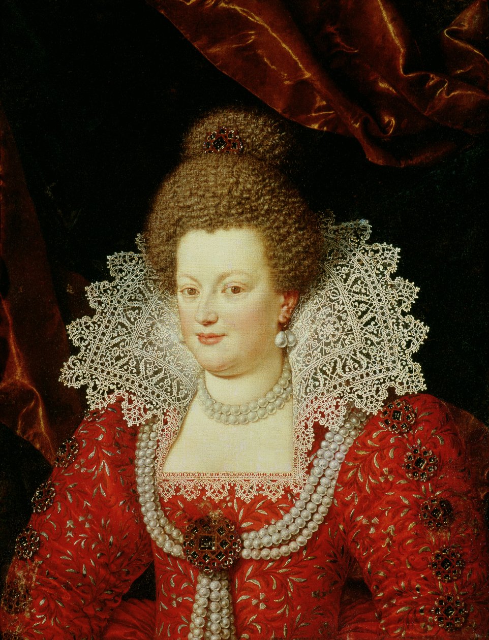 Marie de Medici的肖像（1573-1642） 作者 Scipione Pulzone