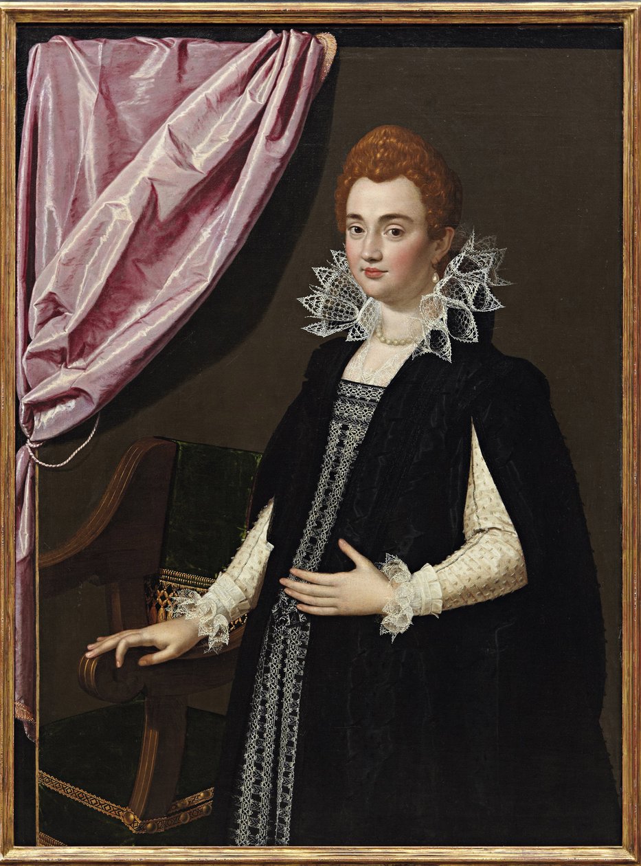 ""Portrait of Marie de Medici (1575-1642)"" Peinture de Scipione Pulzone (1550-1598) - 1594 - Oil on canvas - Dim 132,1x96,5 cm Private Collection 作者 Scipione Pulzone