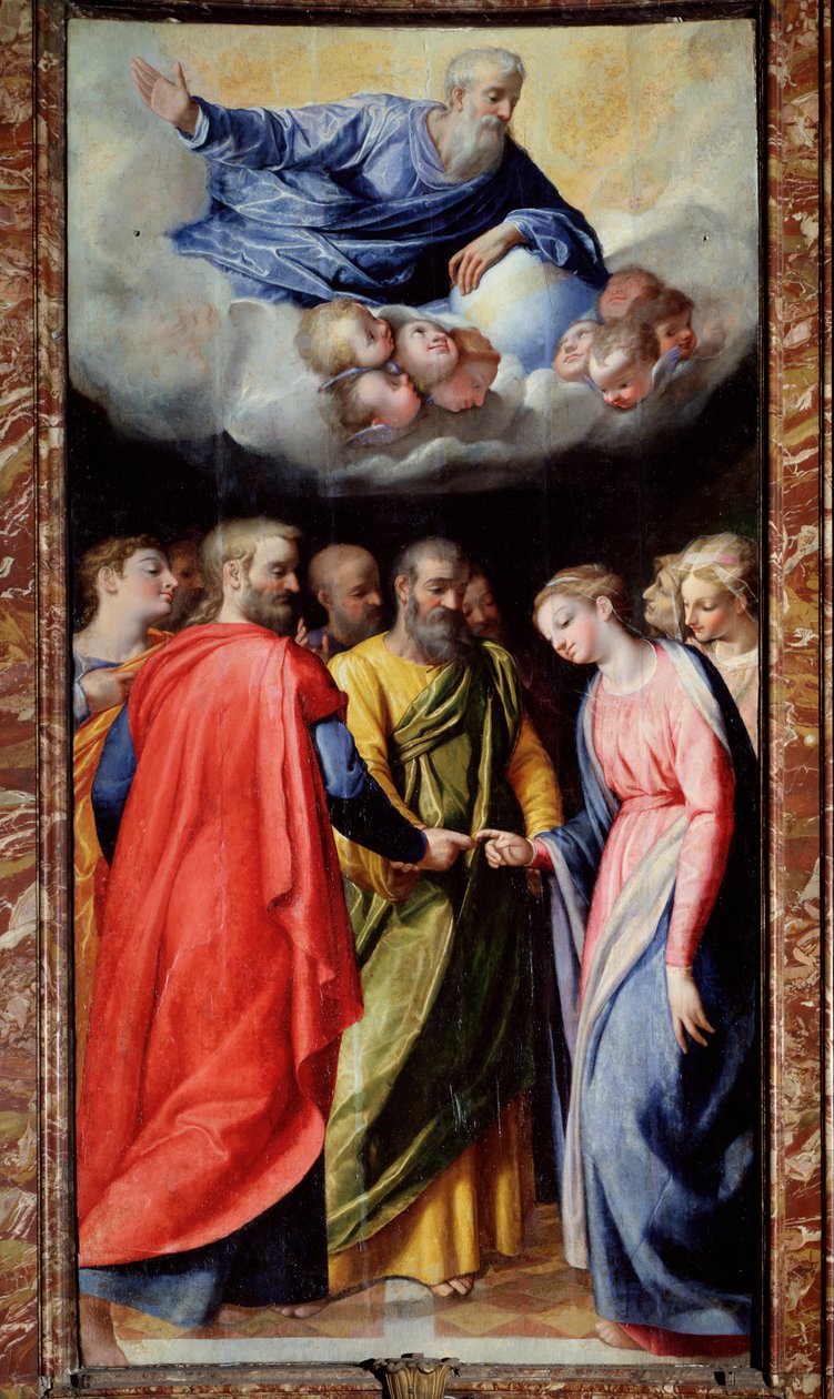 Scipione Pulzone il Gaetano (1550-1598) 和 Giuseppe Valeriano (1542-1606) 1584-1588 年 罗马，格苏教堂，麦当娜德拉斯特拉达教堂 作者 Scipione Pulzone