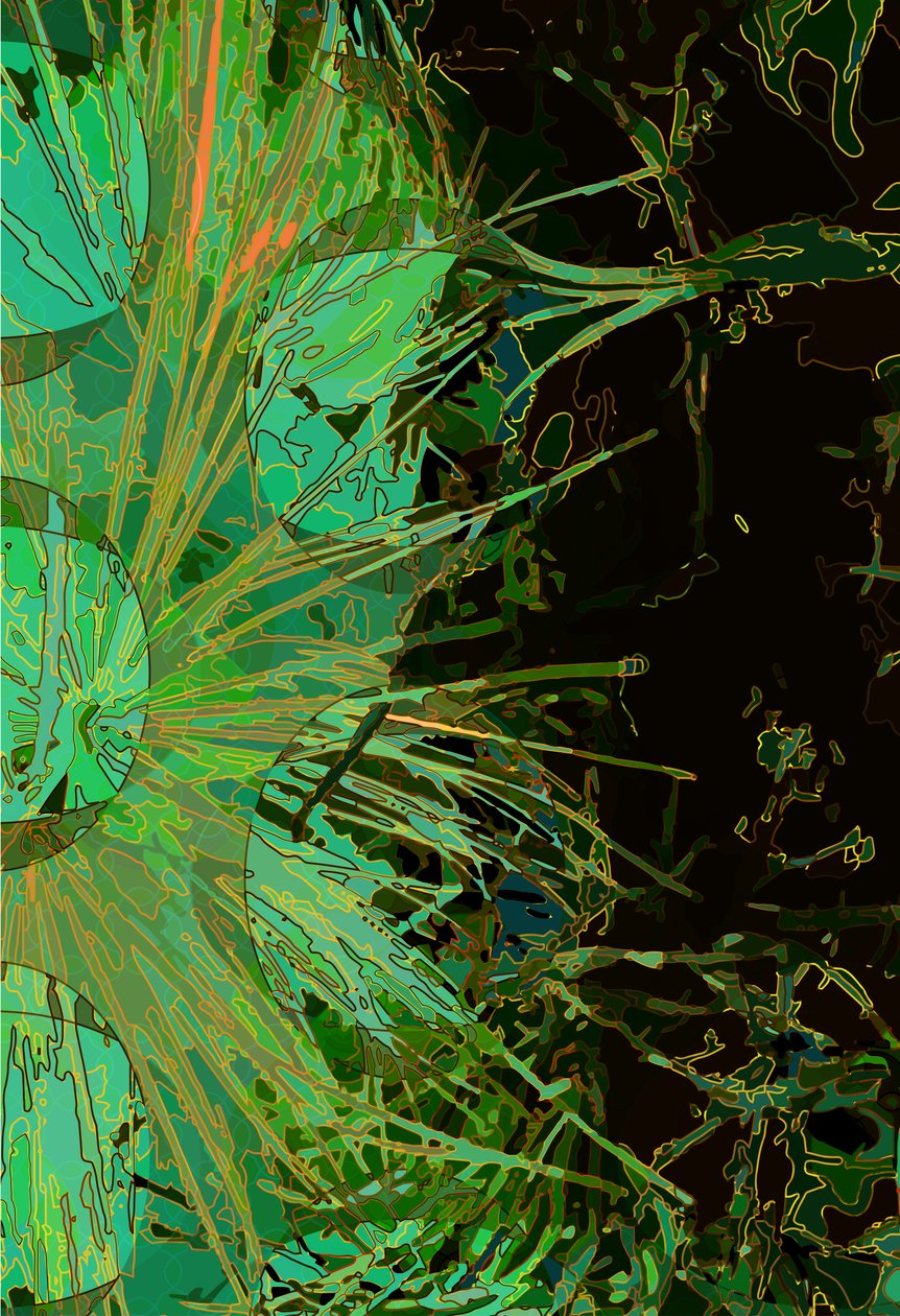 Artichoke_abst_vert2 (digital) 作者 斯科特·戴维斯（Scott J.Davis）