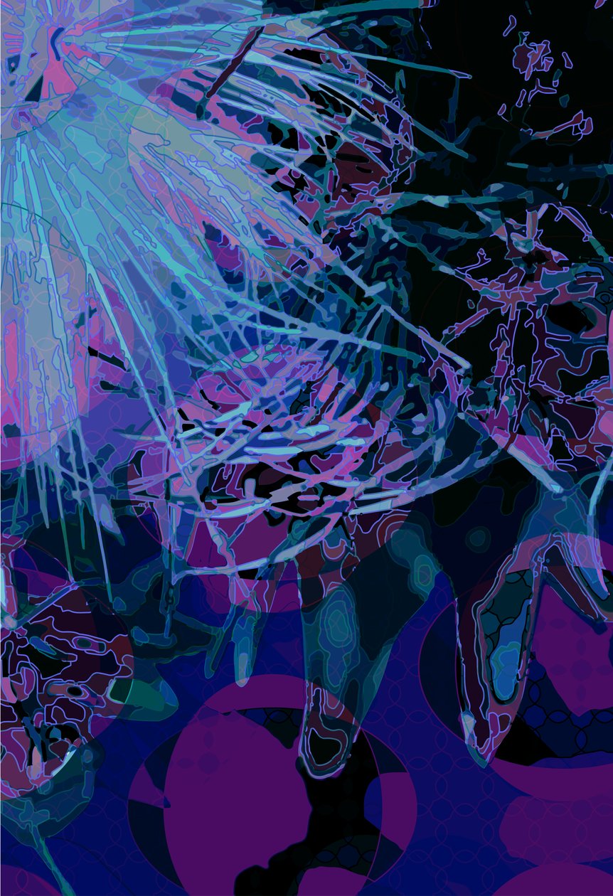 Artichoke_abst_vert3 (digital) 作者 斯科特·戴维斯（Scott J.Davis）