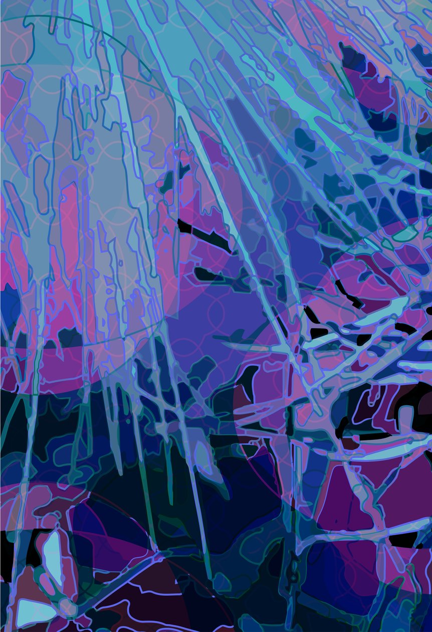 Artichoke_abst_vert3a (digital) 作者 斯科特·戴维斯（Scott J.Davis）