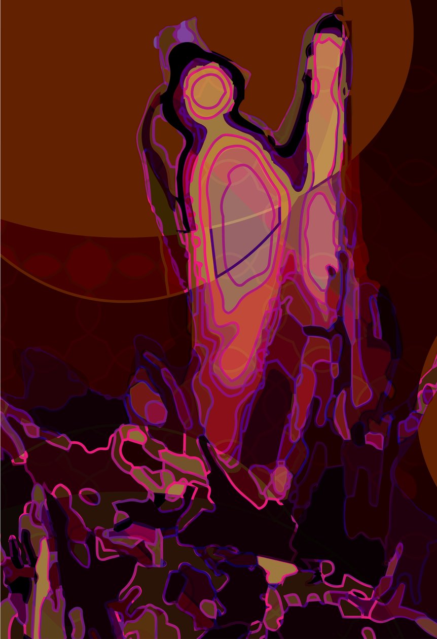 Artichoke_abst_vert6a (digital) 作者 斯科特·戴维斯（Scott J.Davis）
