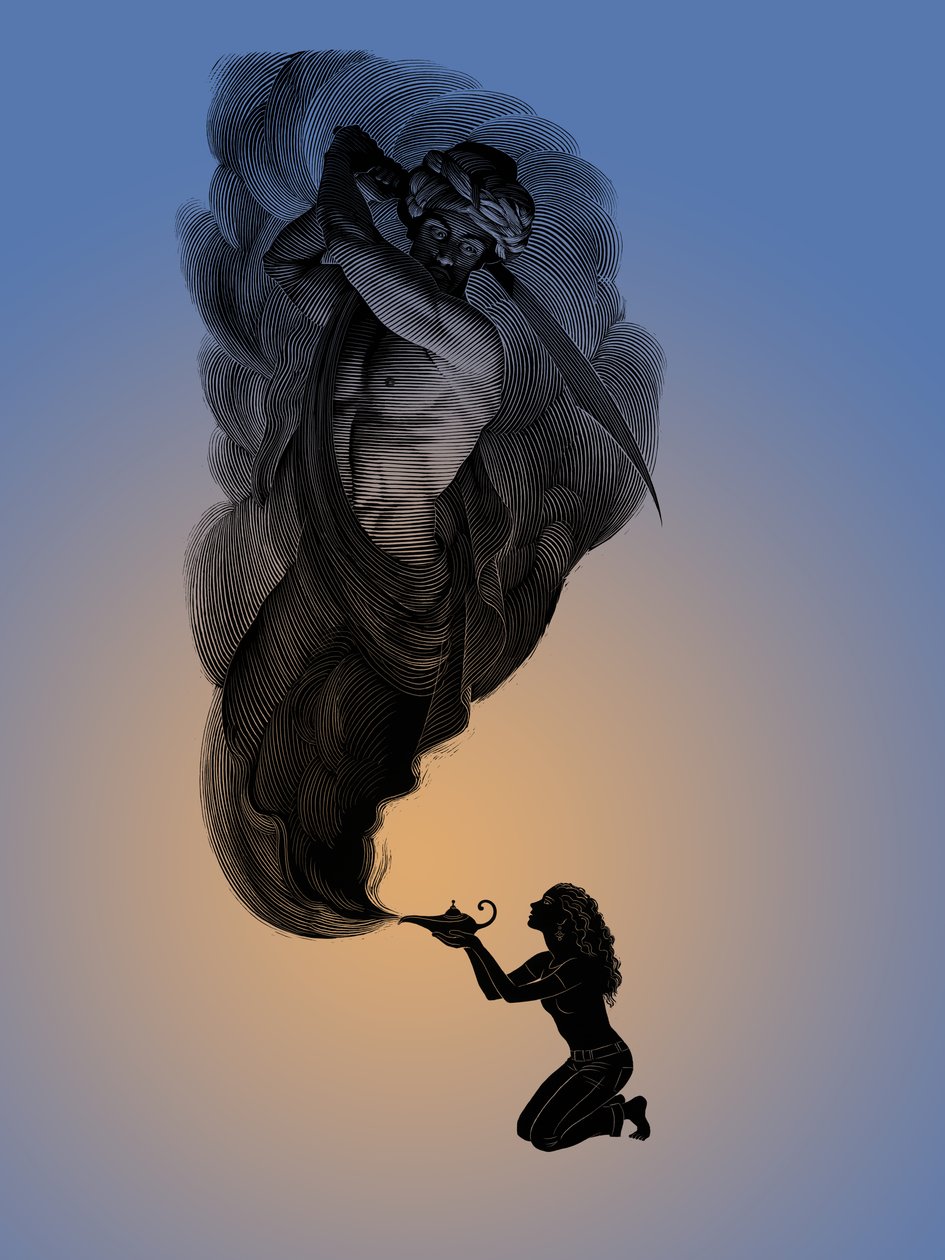 1001，2006 年（刮画板，数码上色） 作者 