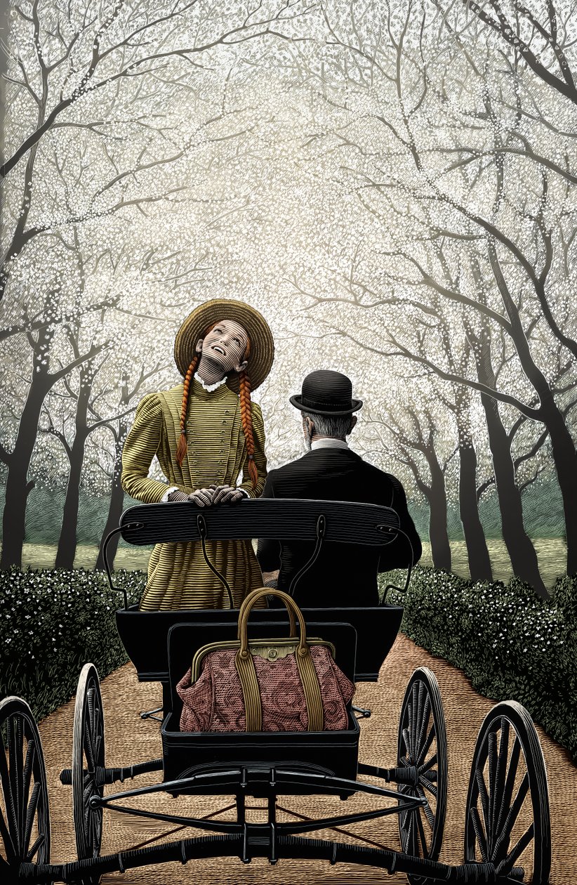 绿山墙的安妮》，2004 年（刮画板，数码上色） 作者 