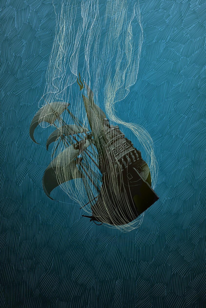 暴风雨》，2014 年（刮画板，数码上色） 作者 