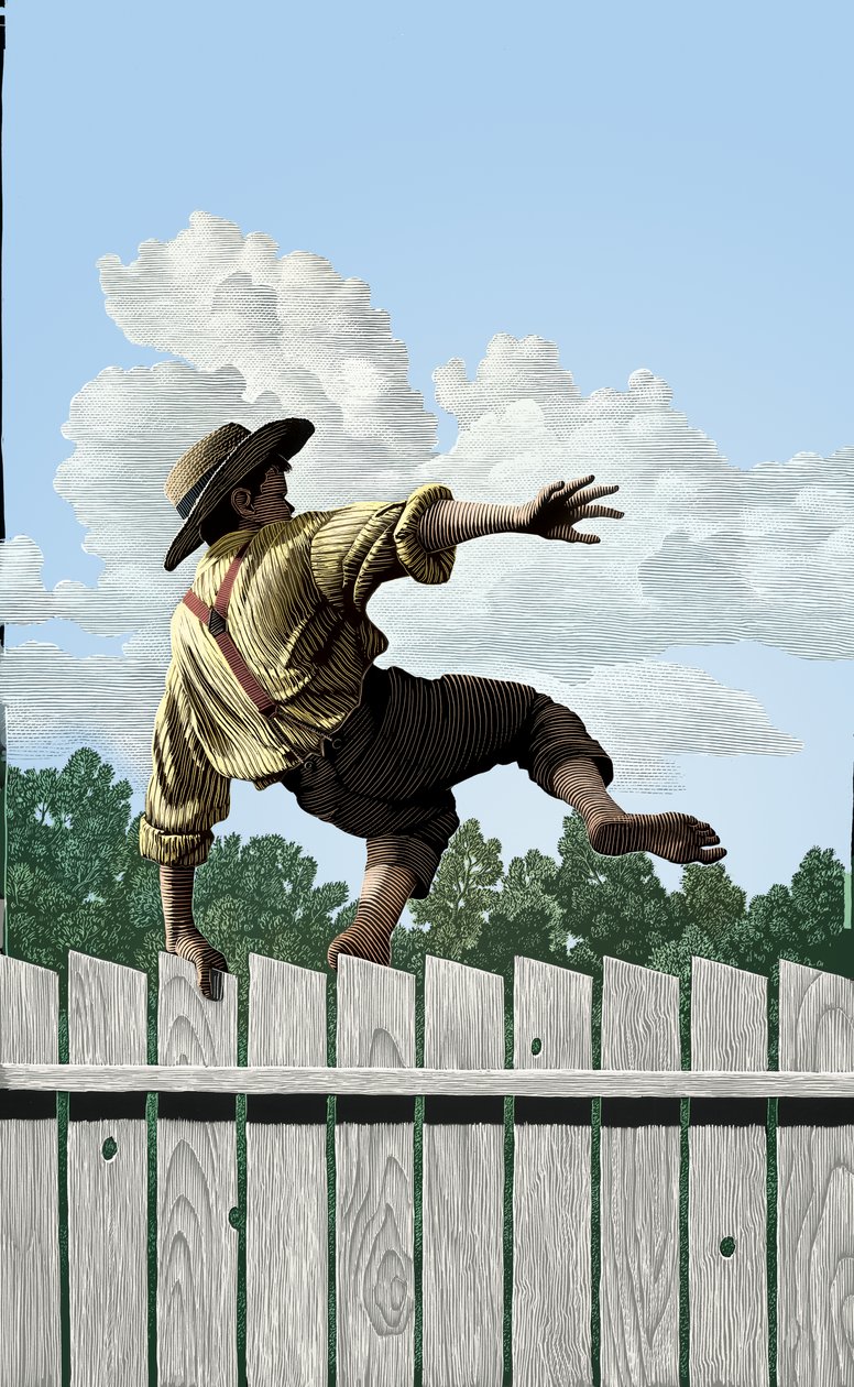 汤姆-索亚》，2004 年（刮画板，数码上色） 作者 