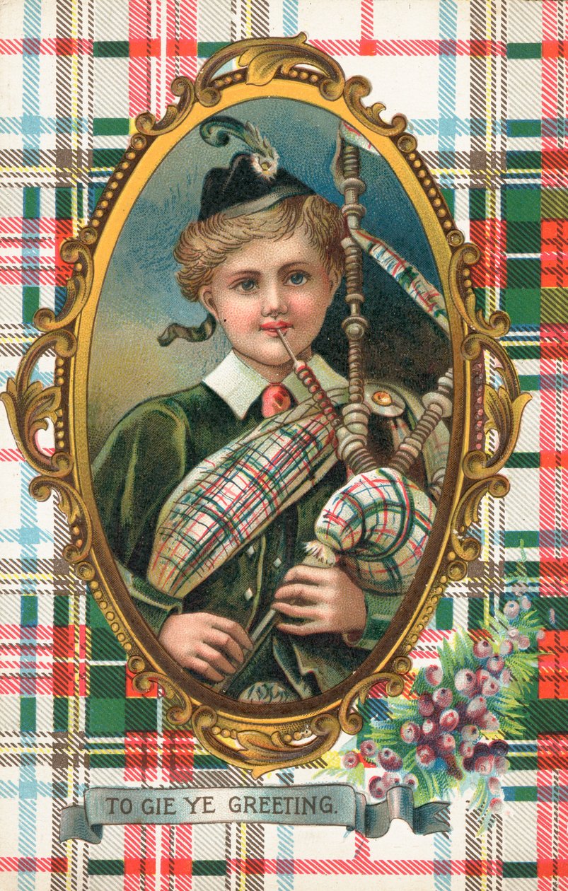 英国新年贺卡（彩色石版印刷） 作者 苏格兰学派