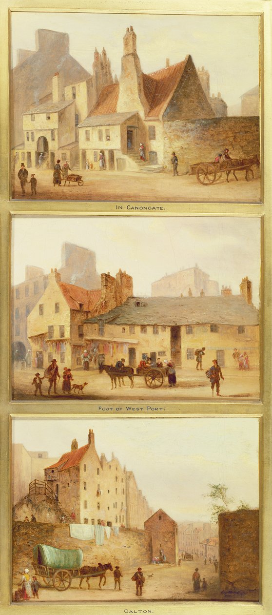 Canongate，West Port和Calton的脚，详细信息来自爱丁堡：旧城区的九景 作者 苏格兰学派