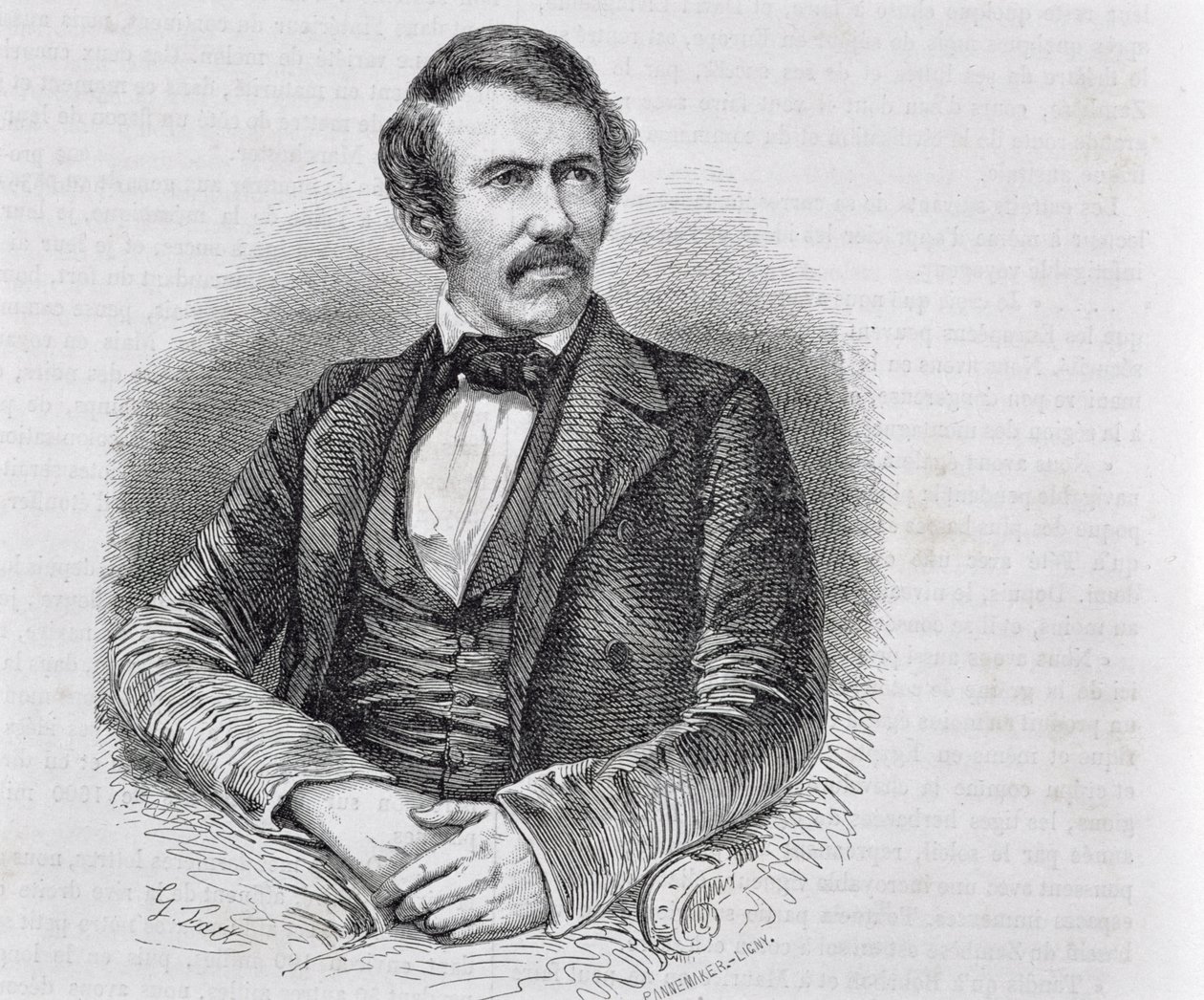 David Livingstone（1813-1873）由S. Pannemaker雕刻 作者 苏格兰学派