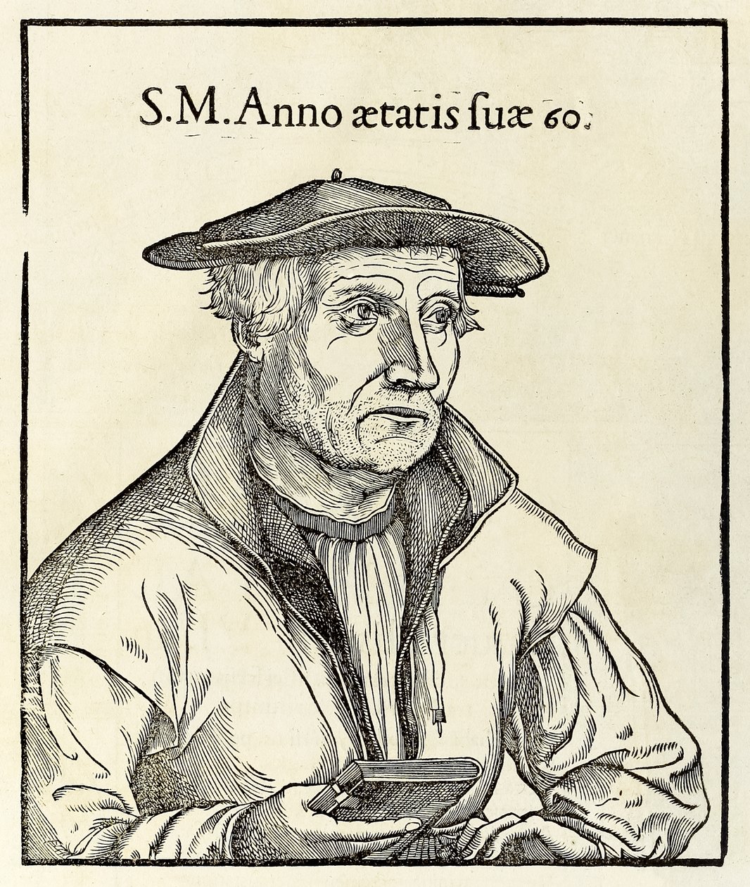 Sebastian Munster的肖像来自1550年的Cosmographia 作者 塞巴斯蒂安·芒斯特（Sebastian Munster）