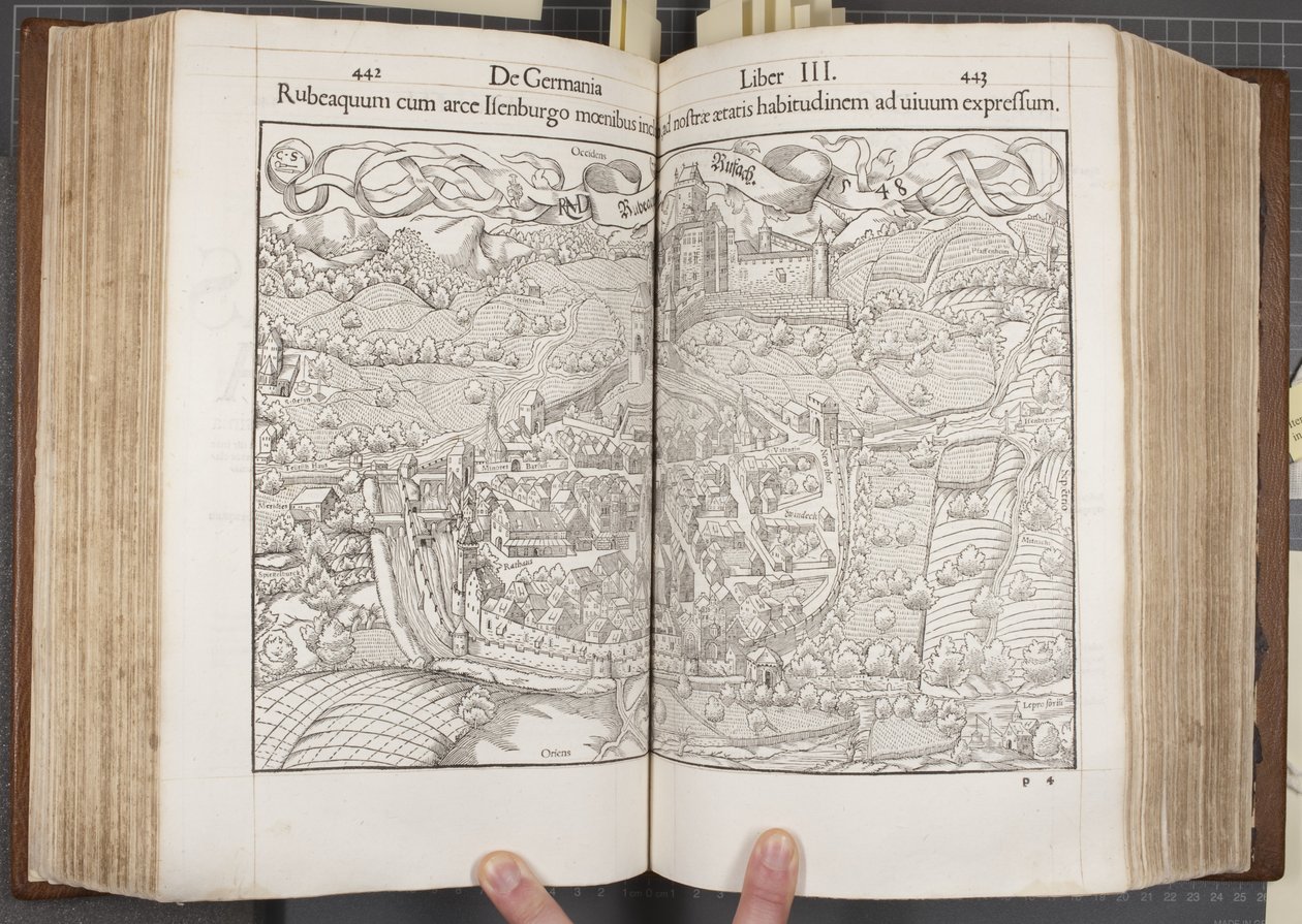 Cosmographia，Fols 442-443 作者 塞巴斯蒂安·芒斯特（Sebastian Munster）