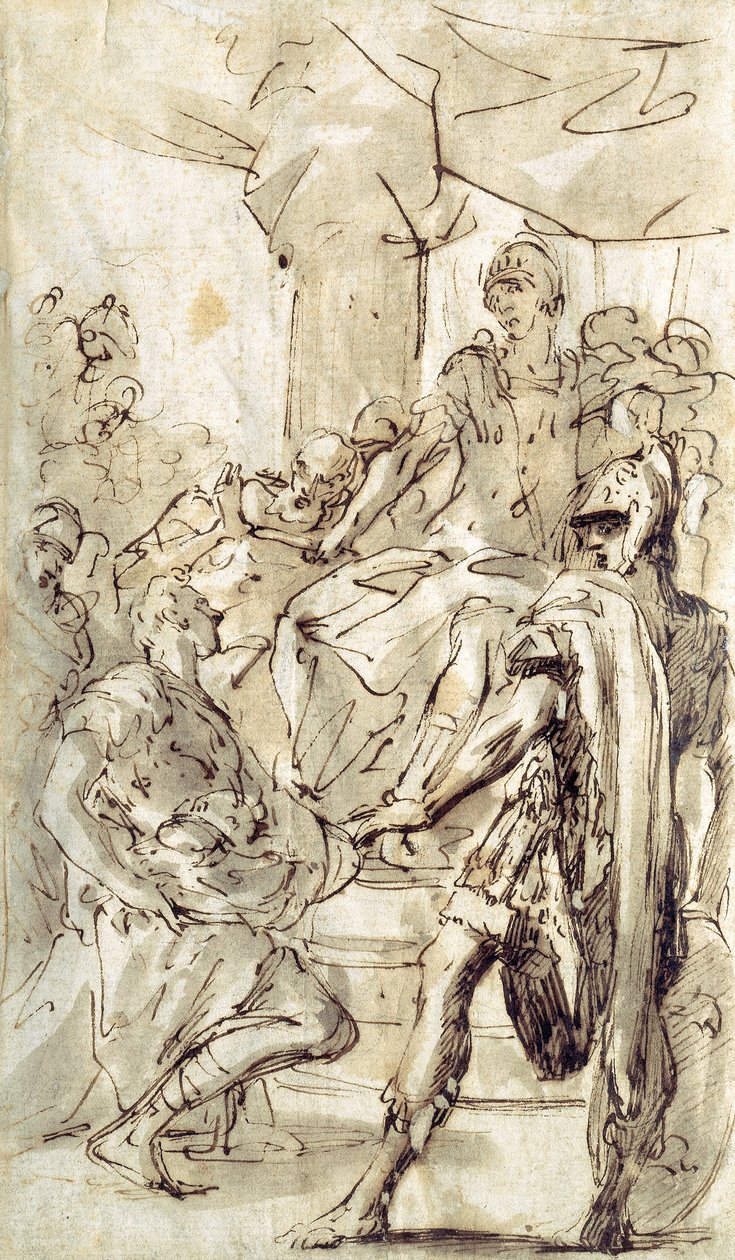 大卫击退了扫罗王的武器 作者 塞巴斯蒂亚诺·里奇（Sebastiano Ricci）