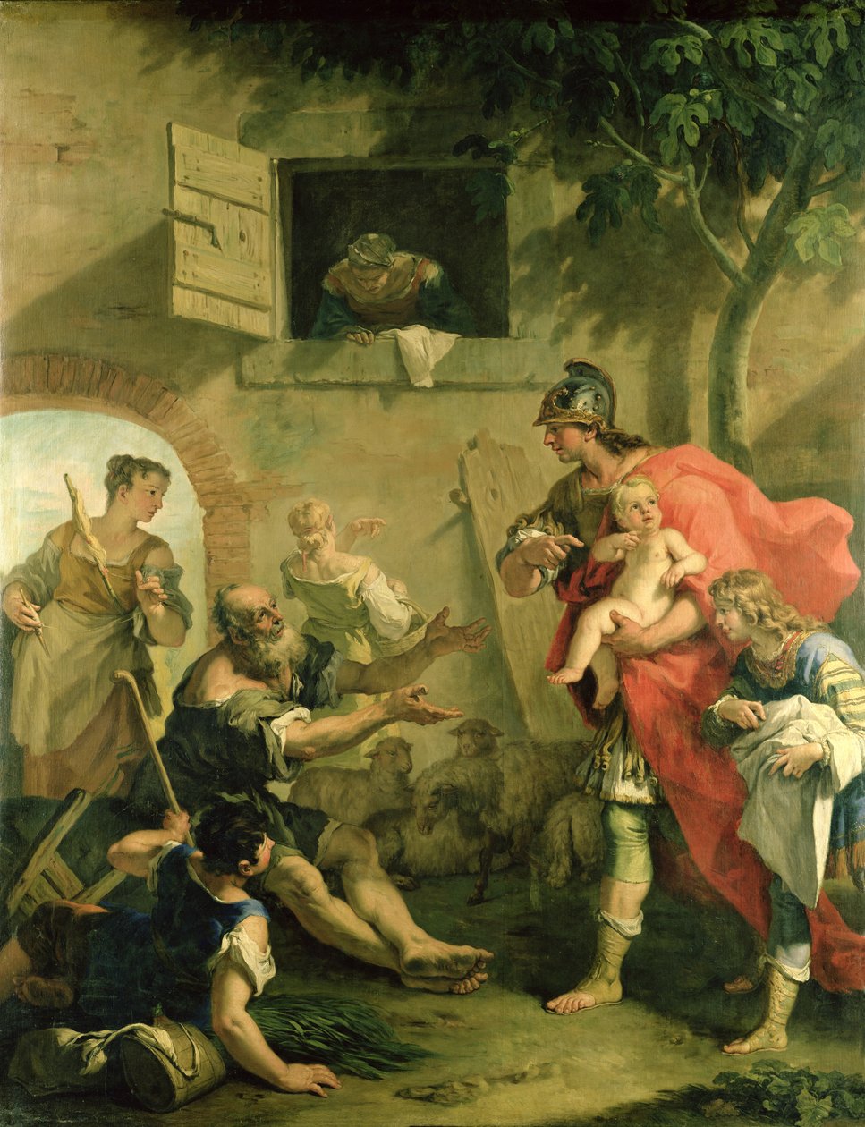 婴儿赛勒斯与牧羊人 作者 塞巴斯蒂亚诺·里奇（Sebastiano Ricci）