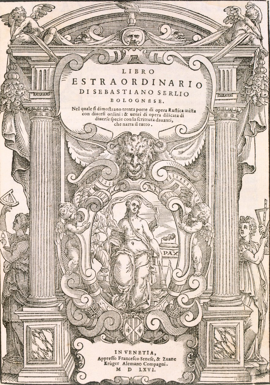 “Libro Estraordinario”的主题，1566年 作者 塞巴斯蒂安诺·塞里奥（Sebastiano Serlio）