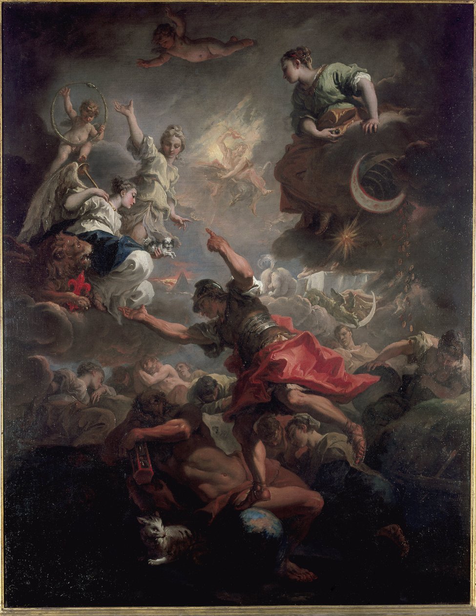 托斯卡纳的寓言》（布面油画 作者 塞巴斯蒂亚诺·里奇（Sebastiano Ricci）