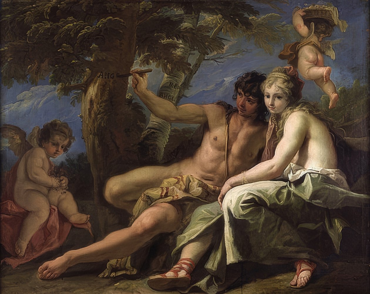 安吉利卡和梅多罗。 1716 作者 塞巴斯蒂亚诺·里奇（Sebastiano Ricci）