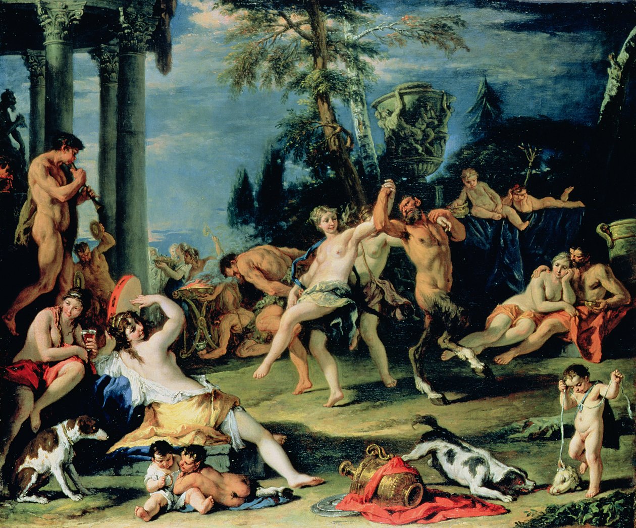 Pan的荣誉中的Bacchanal 作者 塞巴斯蒂亚诺·里奇（Sebastiano Ricci）