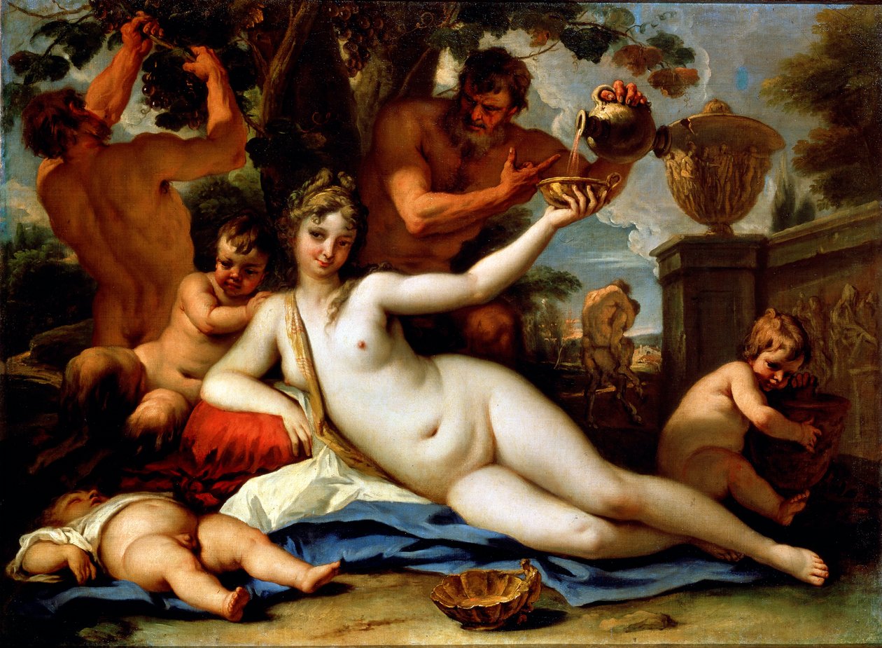巴坎特和萨蒂斯，c1713 作者 塞巴斯蒂亚诺·里奇（Sebastiano Ricci）