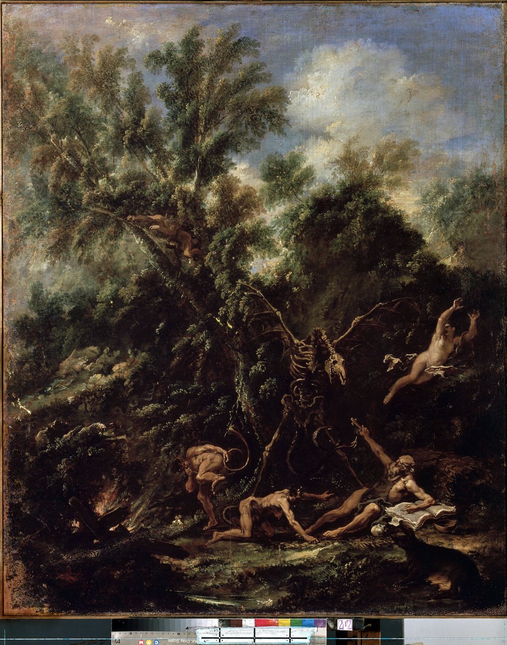 圣安东尼的诱惑》（La tentation de Saint Antoine）。塞巴斯蒂亚诺-利玛窦（1659-1734 年）的绘画作品 作者 塞巴斯蒂亚诺·里奇（Sebastiano Ricci）