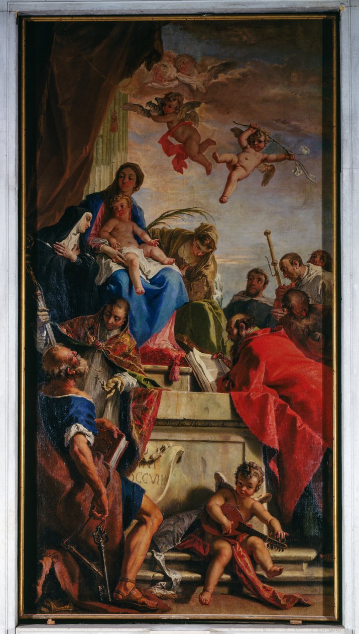 圣母与圣人一同登基 作者 塞巴斯蒂亚诺·里奇（Sebastiano Ricci）