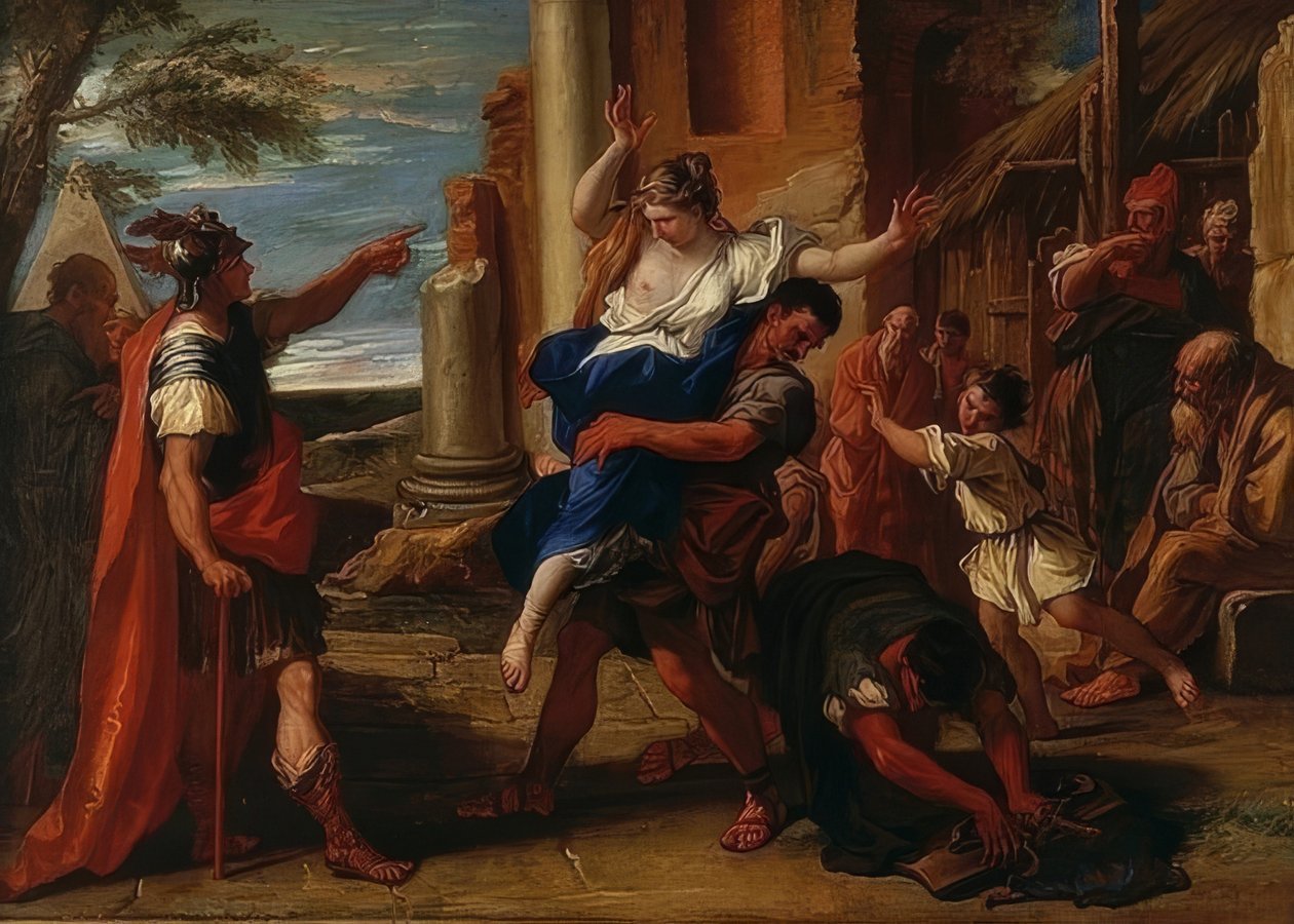 狄娜的抢劫案。约于1700年 作者 塞巴斯蒂亚诺·里奇（Sebastiano Ricci）