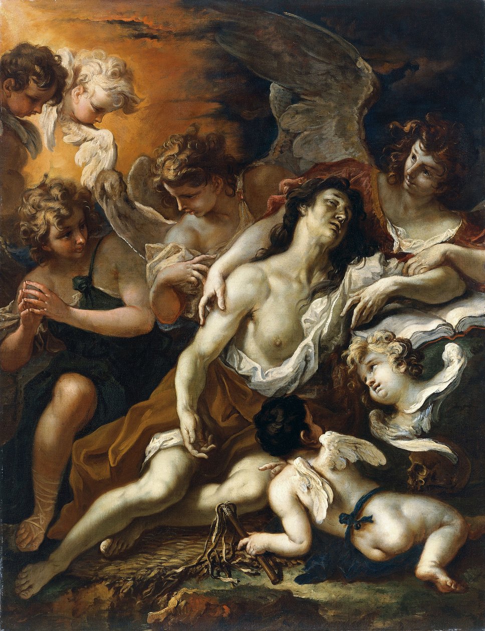 圣玛格达琳被天使包围 作者 塞巴斯蒂亚诺·里奇（Sebastiano Ricci）